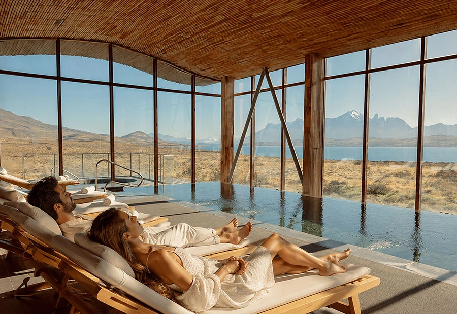 Lodge di charme in Patagonia con vista sulle montagne